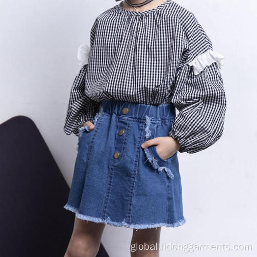 Bodysuit Eur-american Style Comfortable Children Cute Jeans Skirt Supplier
